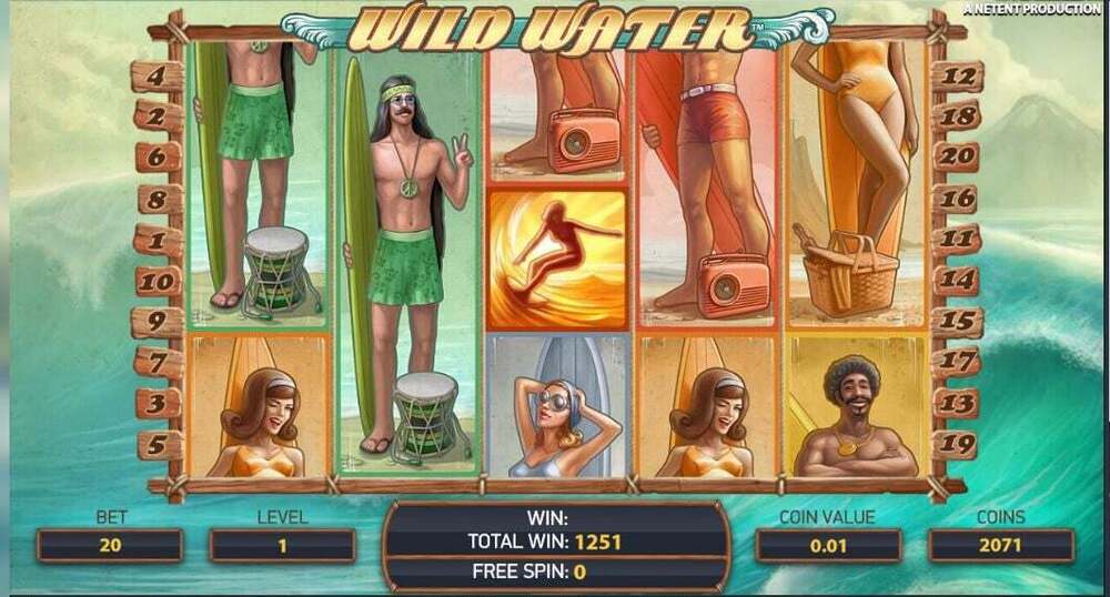 Gameplay della slot Wild Water